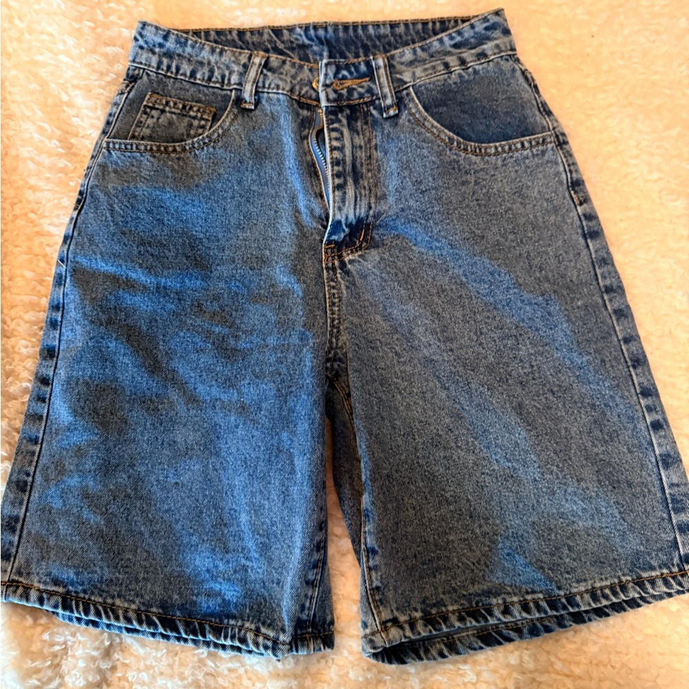 SHEIN Blue Jean Shorts Relaxed Fit